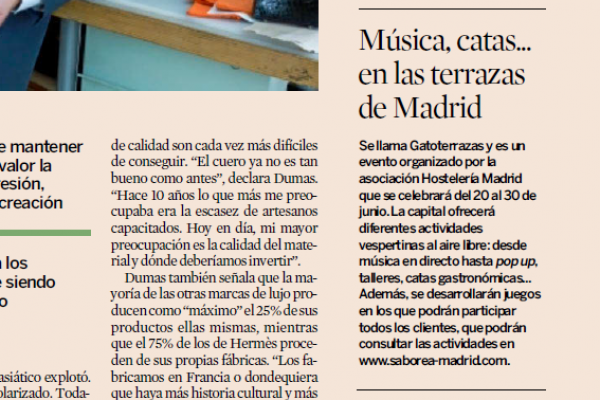 Expansión: Música, catas... en las terrazas de Madrid