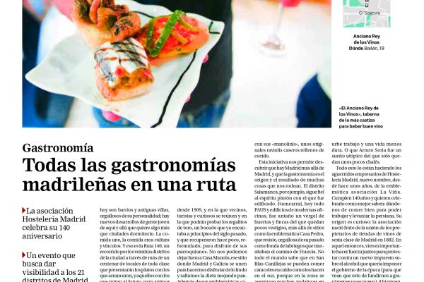 La Razón: Todas las gastronomías madrileñas en una ruta 